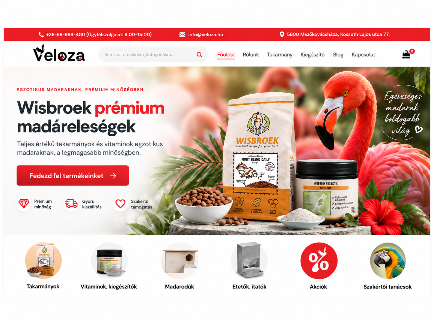 Veloza weboldal