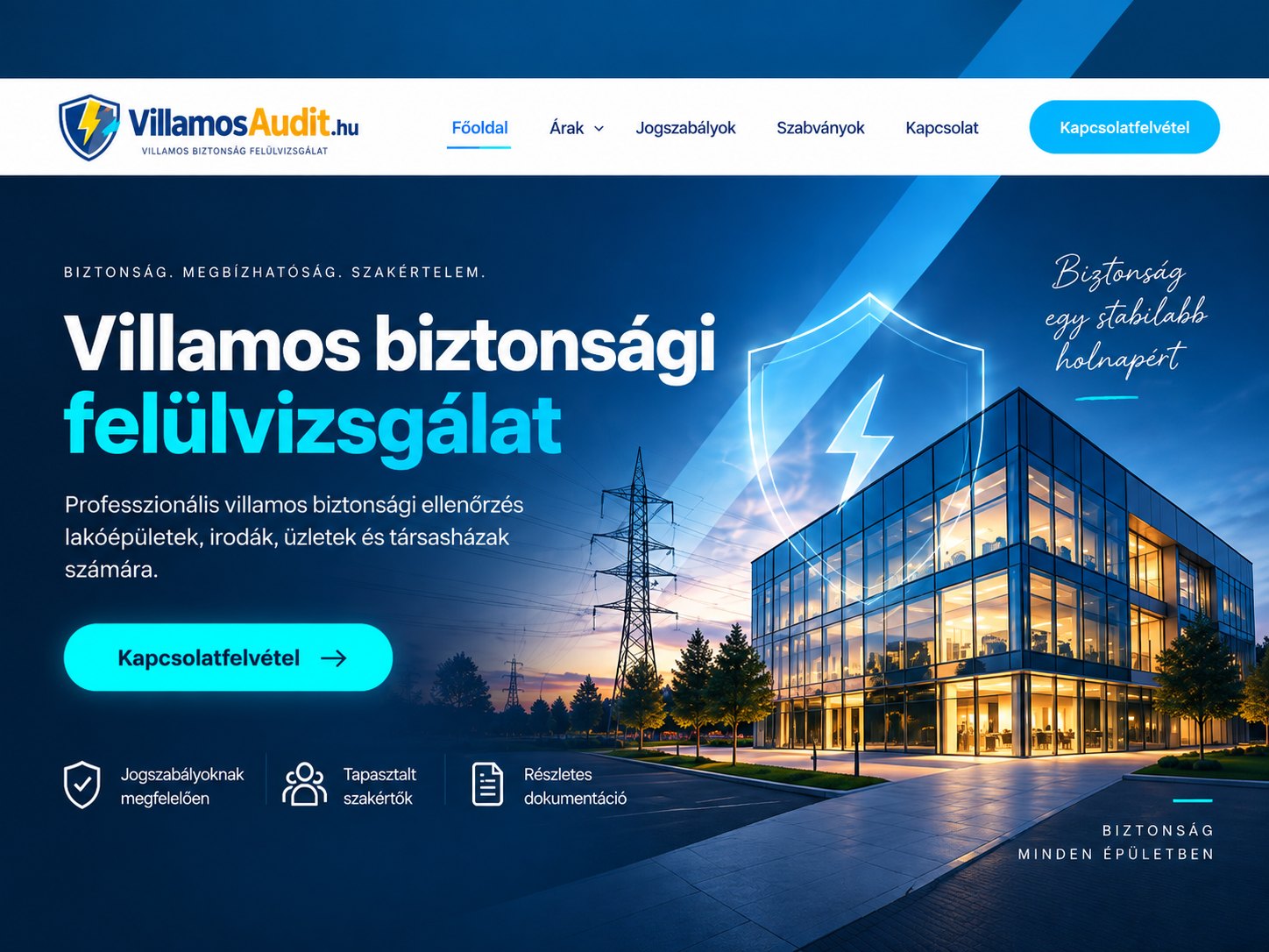 VillamosAudit weboldal